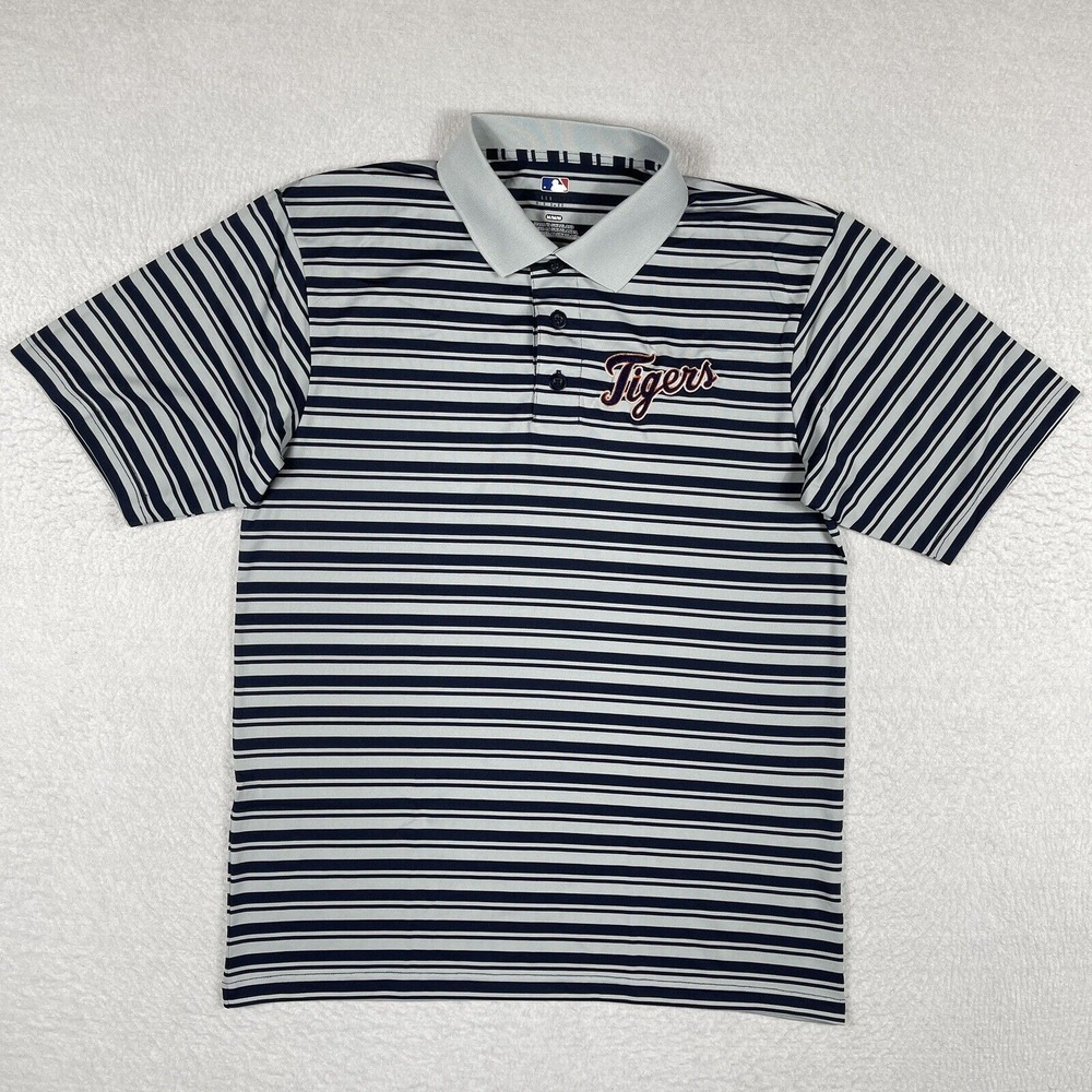 Detroit Tigers Polo Shirt Mens Medium MLB Baseball Golf Vacation Travel Workwear